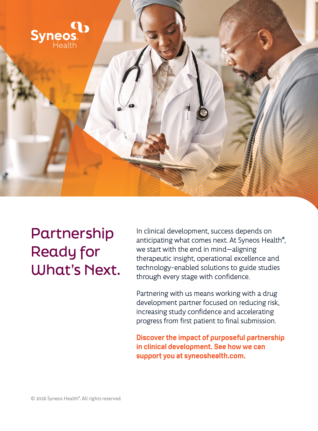 A man and woman in white coats are shown on a poster. AI generated content