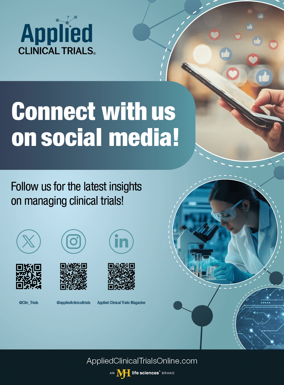 A poster advertising clinical trials. Description generated by AI